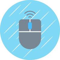 Wireless Mouse Flat Circle Icon Design vector