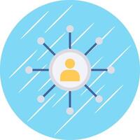 Networking Flat Circle Icon Design vector