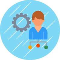 Management Flat Circle Icon Design vector