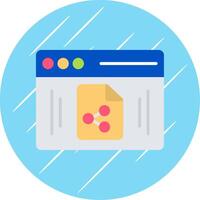 File Sharing Flat Circle Icon Design vector