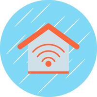 Smart Home Flat Circle Icon Design vector