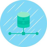 Database Flat Circle Icon Design vector