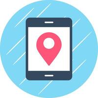 Location Flat Circle Icon Design vector