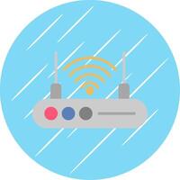 Wifi enrutador plano circulo icono diseño vector