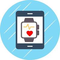 Smartwatch Flat Circle Icon Design vector