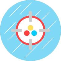 Paintbal Flat Circle Icon Design vector