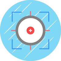 Scope Flat Circle Icon Design vector