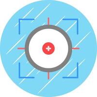 alcance plano circulo icono diseño vector