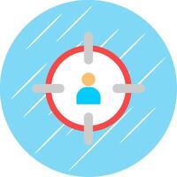 Headshot Flat Circle Icon Design vector