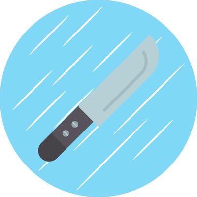Knife Flat Circle Icon Design
