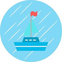Boat Flat Circle Icon Design vector