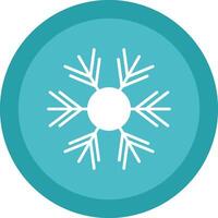 Snowflake Line Shadow Circle Icon Design vector