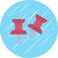 Push Pin Flat Circle Icon Design vector