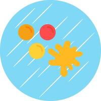 Paintballs Flat Circle Icon Design vector