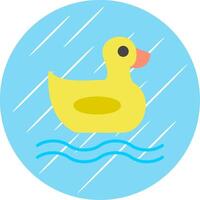 Pato plano circulo icono diseño vector