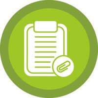 Clipboard Line Shadow Circle Icon Design vector