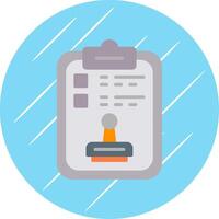 Stamp Flat Circle Icon Design vector