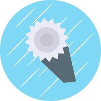Cutter Flat Circle Icon Design vector