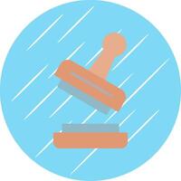 Stamp Flat Circle Icon Design vector