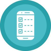 Smartphone Line Shadow Circle Icon Design vector