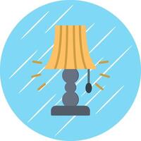 Lamp Flat Circle Icon Design vector