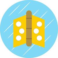 Hinge Flat Circle Icon Design vector
