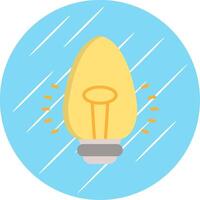 Light Bulb Flat Circle Icon Design vector