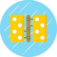 Hinge Flat Circle Icon Design vector