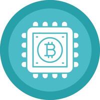 Bitcoin Process Line Shadow Circle Icon Design vector