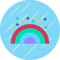 arcoiris plano circulo icono diseño vector