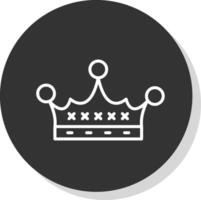Bitcoin Here Line Shadow Circle Icon Design vector