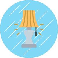 Lamp Flat Circle Icon Design vector