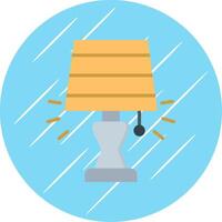 Lamp Flat Circle Icon Design vector