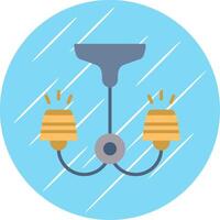 Lamp Flat Circle Icon Design vector