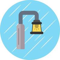 Street Light Flat Circle Icon Design vector