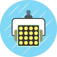 Spotlight Flat Circle Icon Design vector