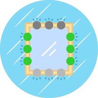 Mirror Flat Circle Icon Design vector