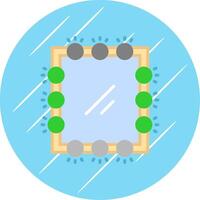 Mirror Flat Circle Icon Design vector