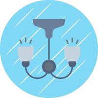 Lamp Flat Circle Icon Design vector