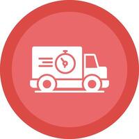 Fast Delivery Line Shadow Circle Icon Design vector