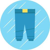 pantalones plano circulo icono diseño vector