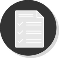 Customs Declaration Line Shadow Circle Icon Design vector