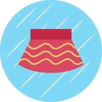 Skirt Flat Circle Icon Design vector