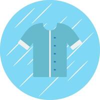 Shirt Flat Circle Icon Design vector