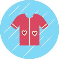 Shirt Flat Circle Icon Design vector