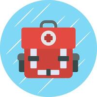 First Aid Flat Circle Icon Design vector