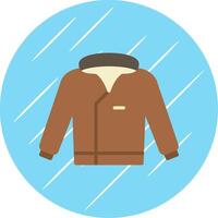 Coat Flat Circle Icon Design vector