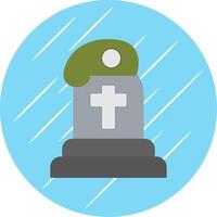 Grave Flat Circle Icon Design vector