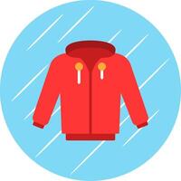 Hoodie Flat Circle Icon Design vector