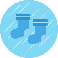 Socks Flat Circle Icon Design vector